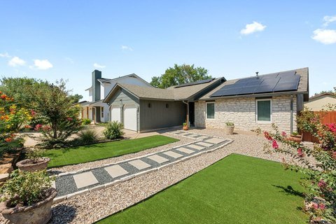 Solar panels on traditional home