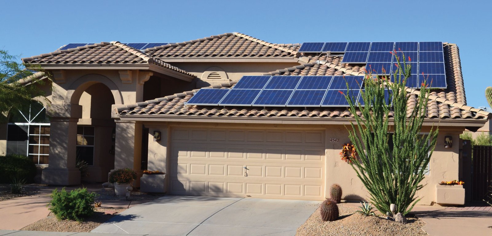 Solar panels on traditional home